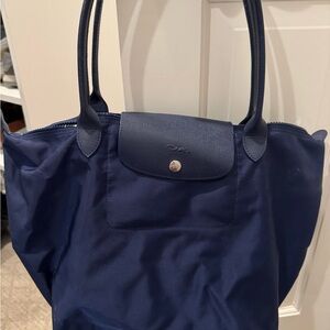 Longchamp Navy Blue Tote Bag
